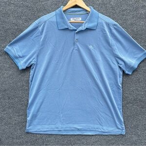 Tommy Bahama Island Zone Polo Shirt Men’s XL Blue Soft Tencel Modal Diamond Knit